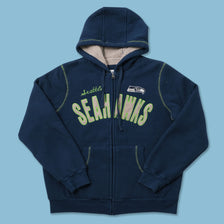 Seattle Seahawks Hooded Sweat Jacket Large 