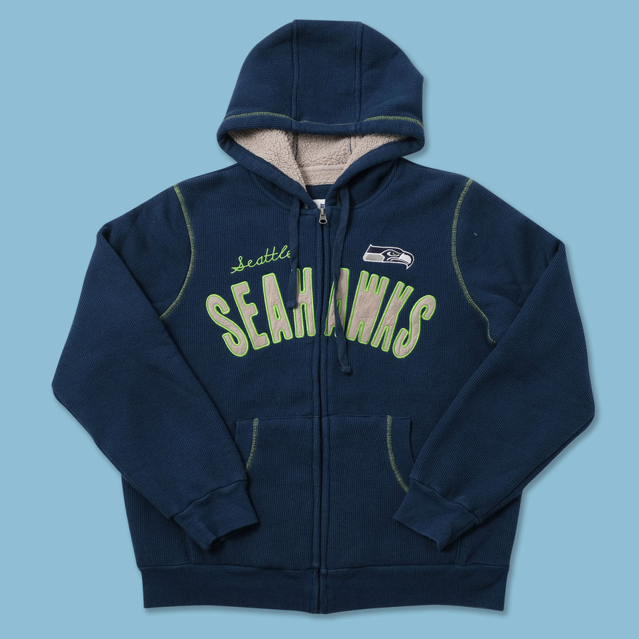 Seattle Seahawks Hooded Sweat Jacket Large 