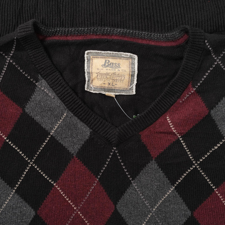 Argyle Knit Sweater XLarge 