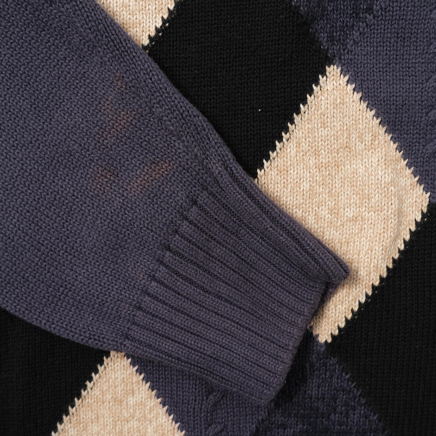 Argyle Knit Sweater Large 