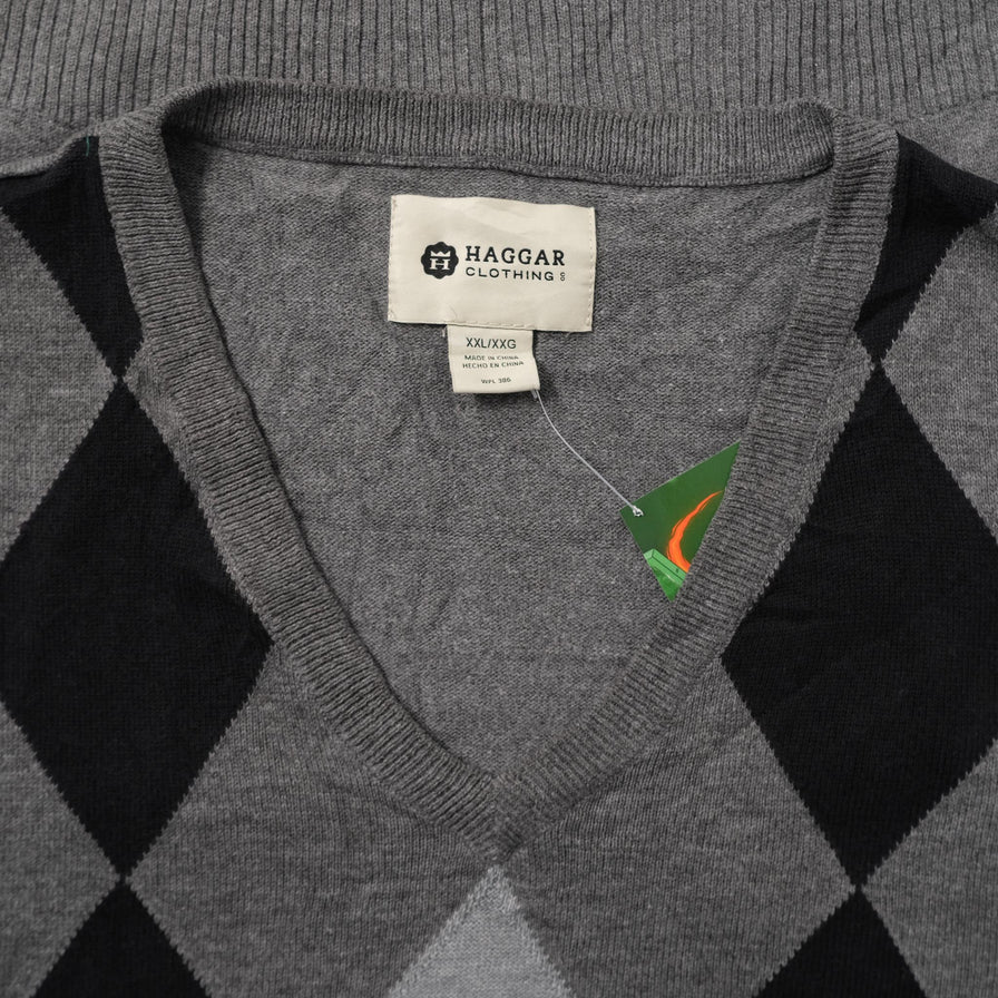 Argyle Knit Vest XXLarge 