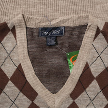 Argyle Knit Vest Large 