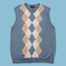 Argyle Knit Vest Medium 
