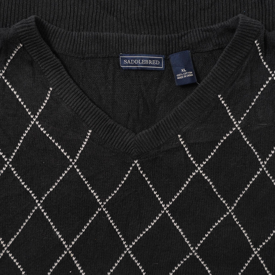 Argyle Knit Vest XXLarge 