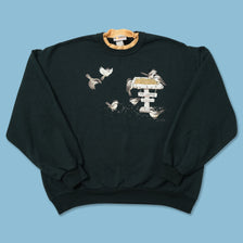 Vintage Birds Sweater Large 