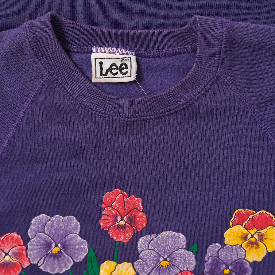 Vintage Women's Flower Sweater Small 