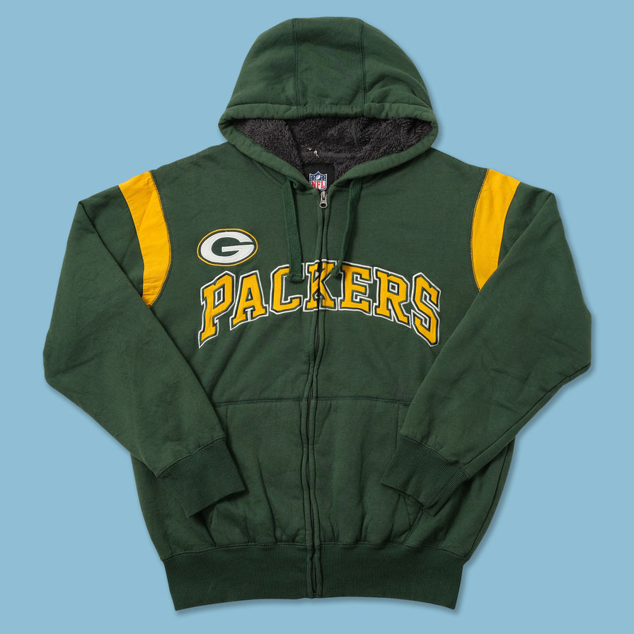 Green Bay Packers Hooded Sweat Jacket Medium 
