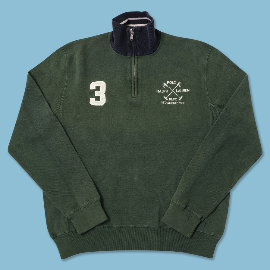 Polo Ralph Lauren Q-Zip Knit Sweater Small 