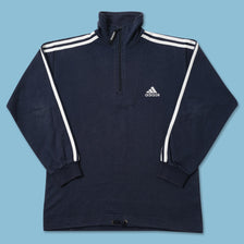 Vintage Adidas Q-Zip Sweater Medium 