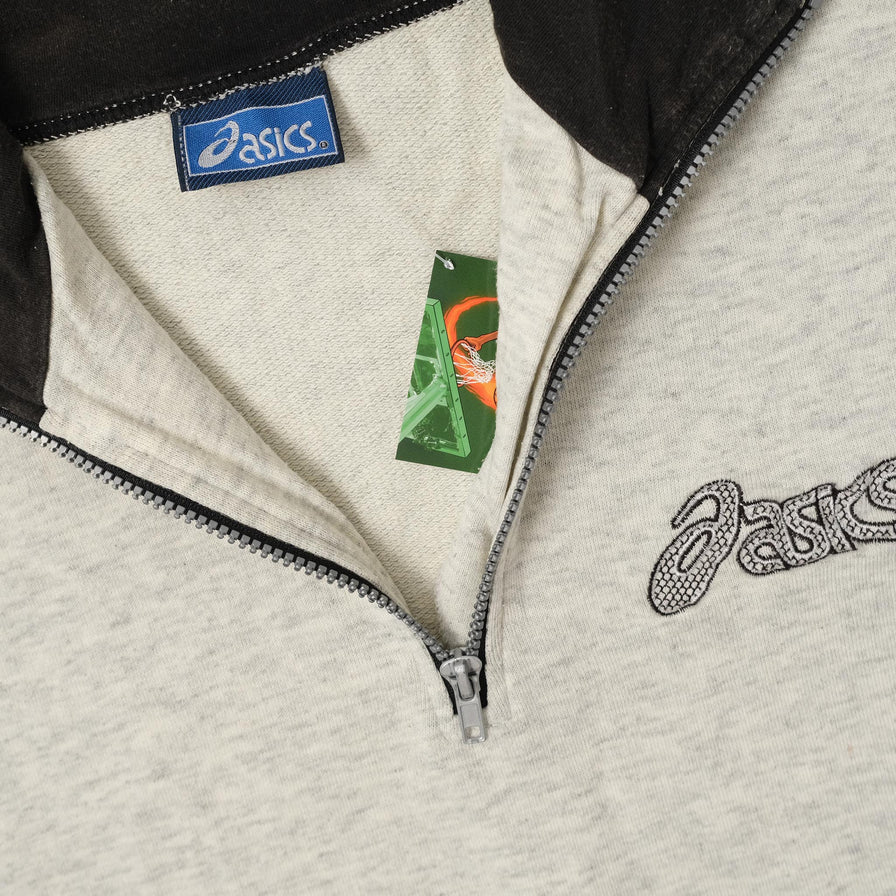 Vintage Asics Q-Zip Sweater Large 