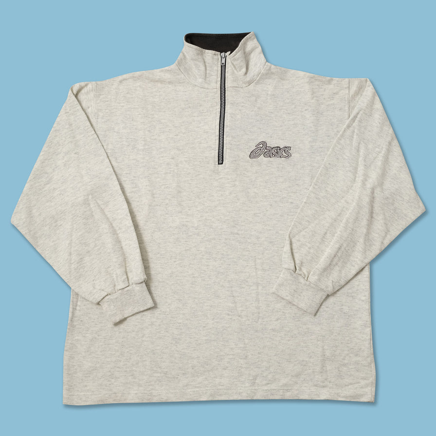 Vintage Asics Q-Zip Sweater Large 