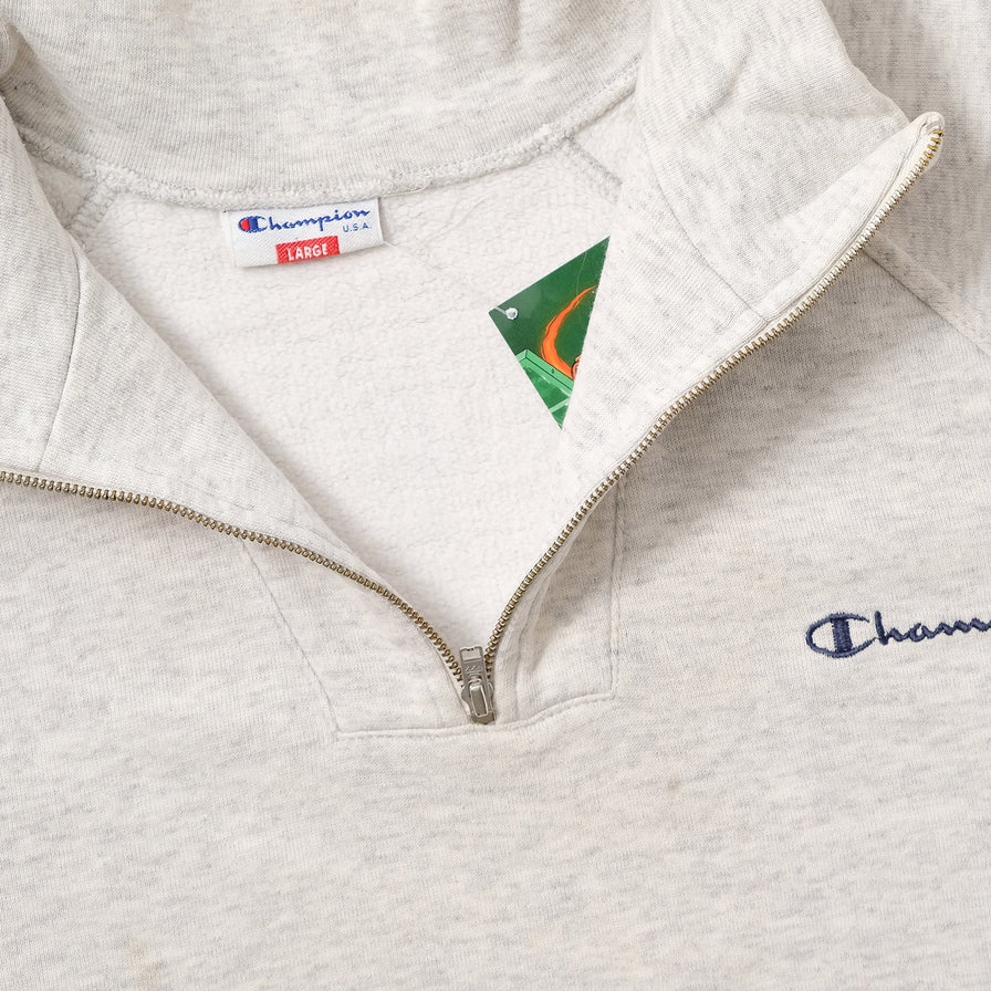 Vintage Champion Q-Zip Sweater Large | Double Double Vintage