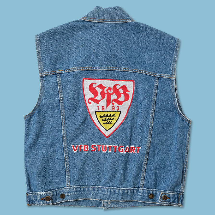 Vintage DS VFB Stuttgart Denim Vest Medium 