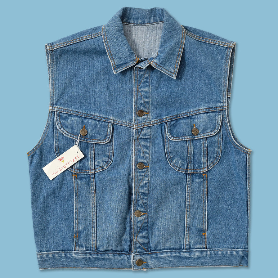 Vintage DS VFB Stuttgart Denim Vest Medium 