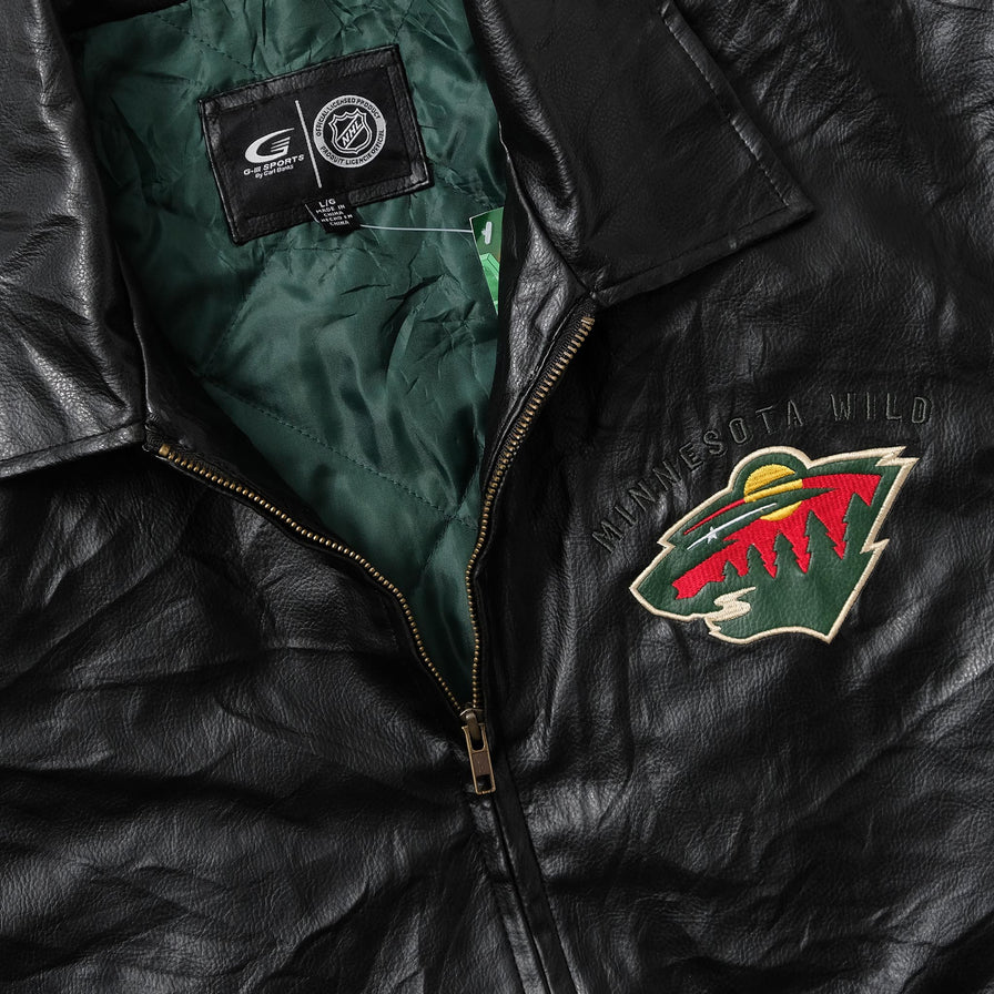 Vintage Minnesota Wilds Letaher Varsity Jacket Large 