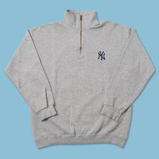 Vintage NY Yankees Q-Zip Sweater Large 