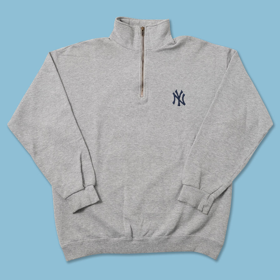 Vintage NY Yankees Q-Zip Sweater Large 