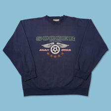 Vintage Soccer All Stars Sweater Large 
