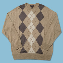 Argyle Knit Sweater XLarge 