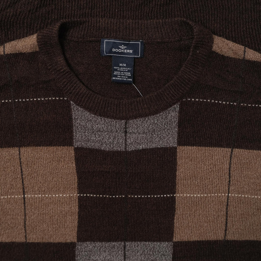 Argyle Knit Sweater Medium 