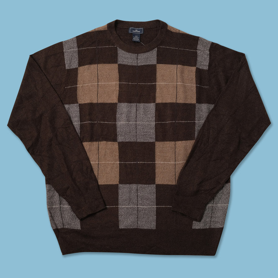 Argyle Knit Sweater Medium 
