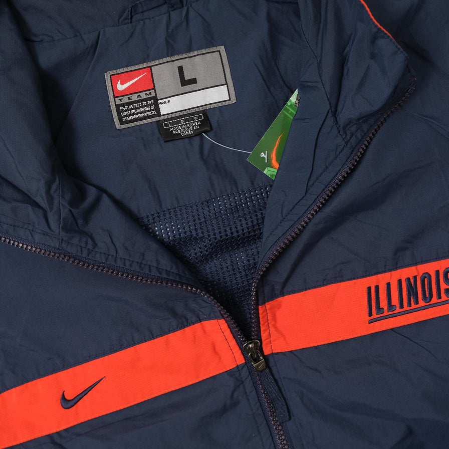 Vintage Nike Illinois Track Jacket Large 