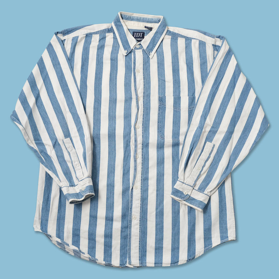 Vintage Striped Cotton Shirt Large 