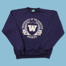 Vintage Champion Washington Huskies Sweater Small 