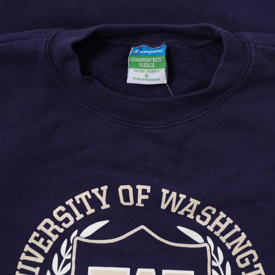 Vintage Champion Washington Huskies Sweater Small 
