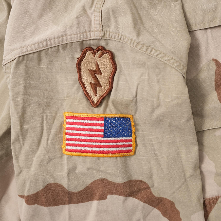 Camouflage Military Button Up Jacket Large 