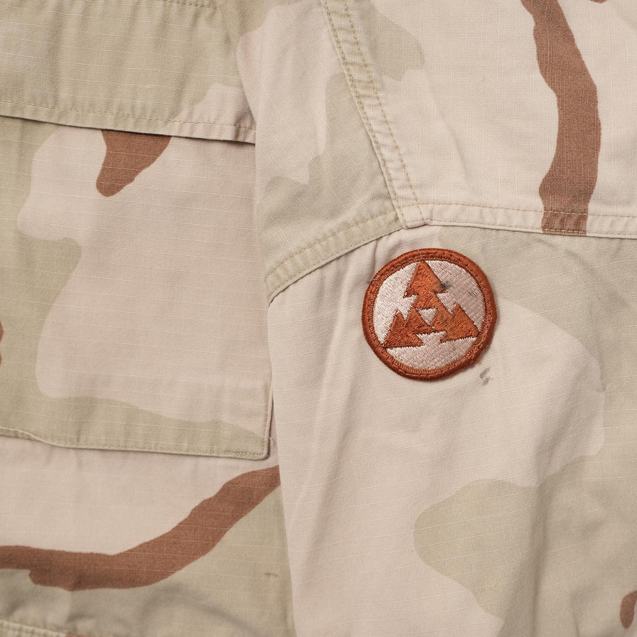 Camouflage Military Button Up Jacket Large 