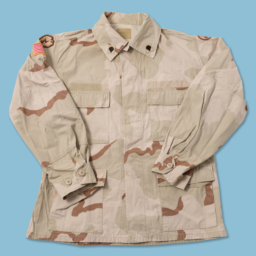 Camouflage Military Button Up Jacket Large 