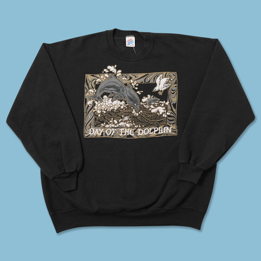 Vintage Day of the Dolphin Sweater XLarge 