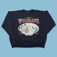 Vintage Wildlife Icebear Sweater XLarge 