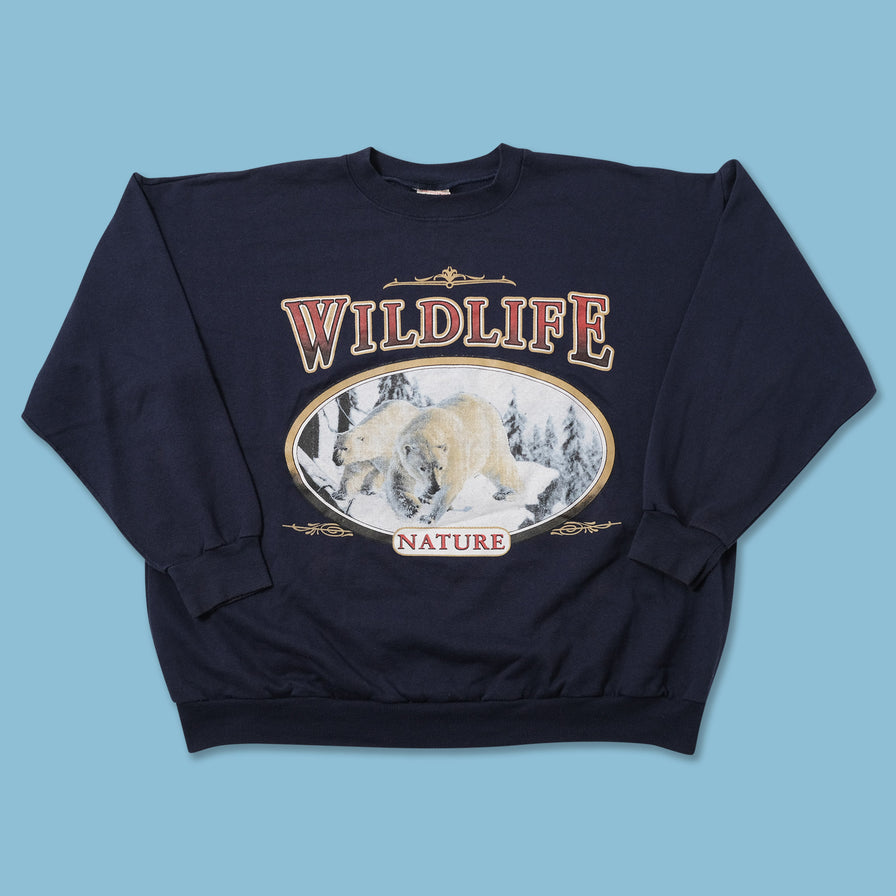 Vintage Wildlife Icebear Sweater XLarge 