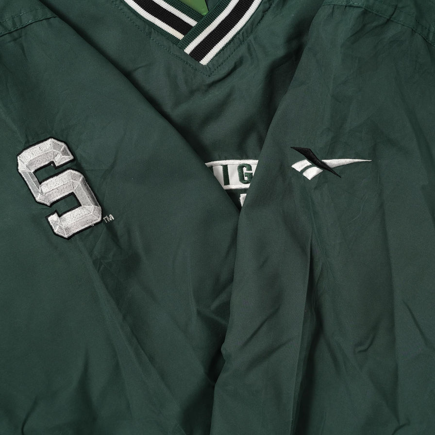 Vintage Reebok Michigan State Windbreaker Large 