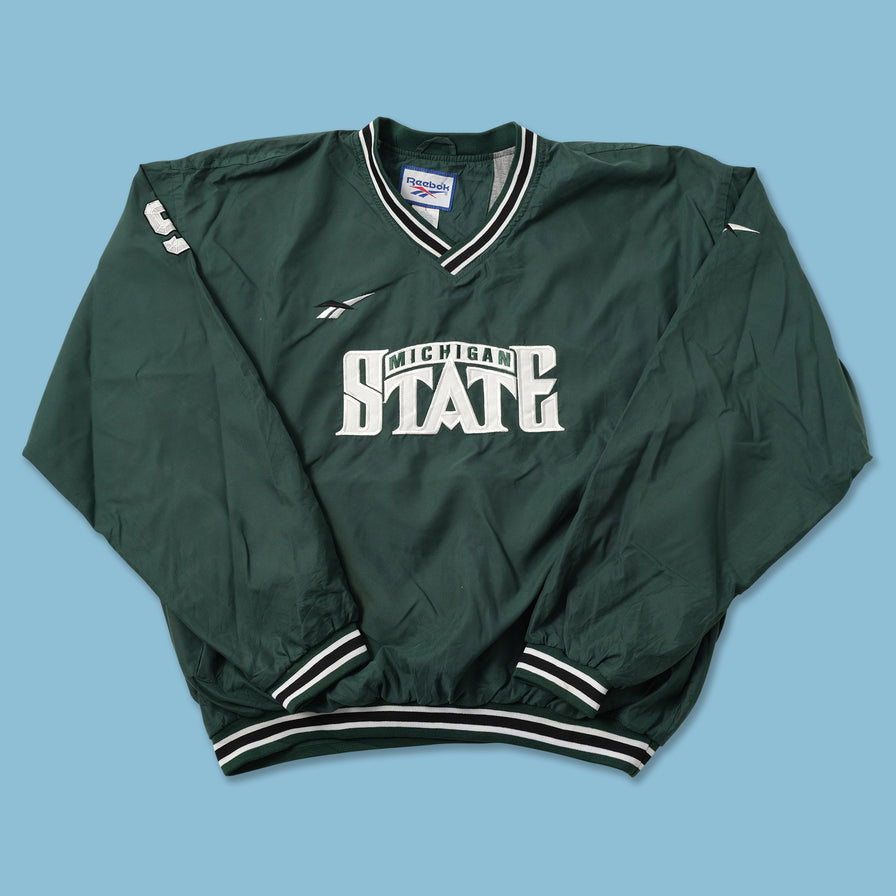 Vintage Reebok Michigan State Windbreaker Large 