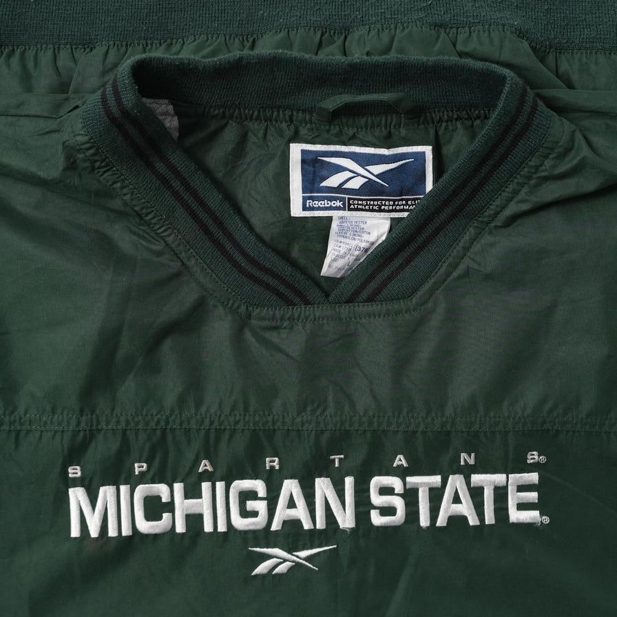 Vintage Reebok Michigan State Windbreaker Large 