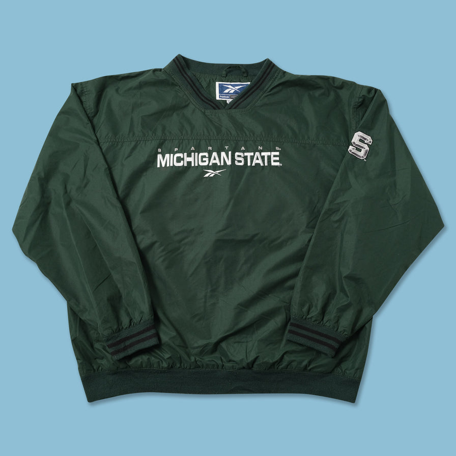 Vintage Reebok Michigan State Windbreaker Large 