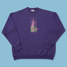 Vintage Maine Lupines Sweater Large 