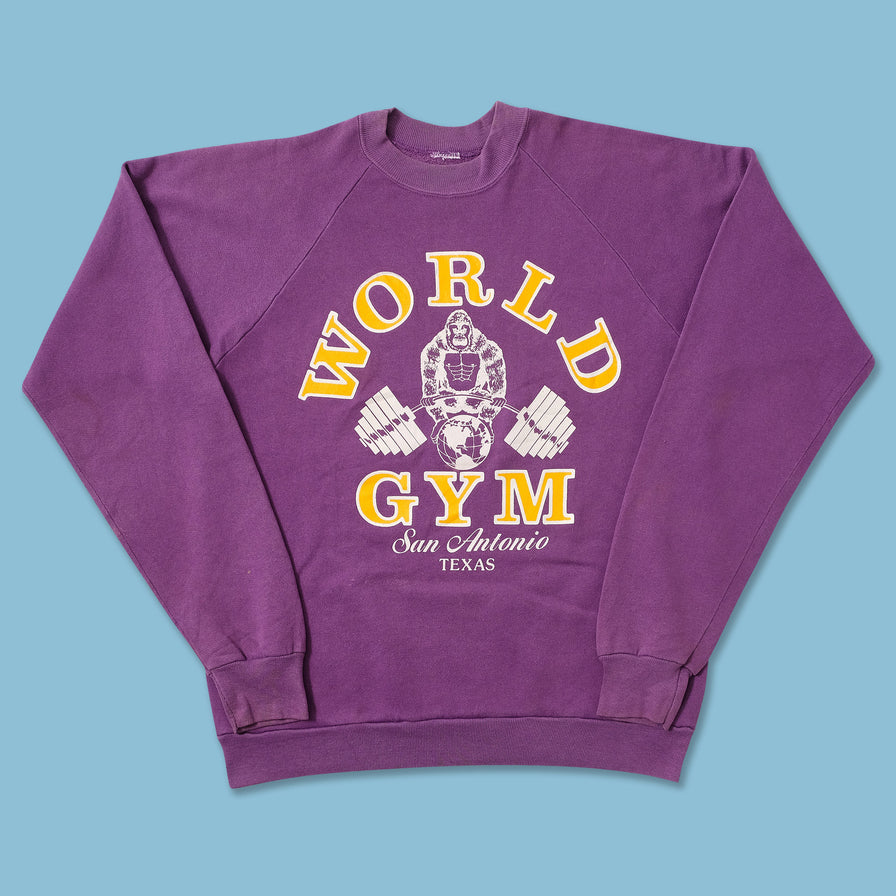 Vintage World Gym San Antonio Sweater Small | Double Double Vintage