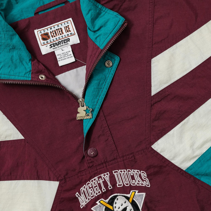 Vintage Starter Anaheim Mighty Ducks Windbreaker Large 