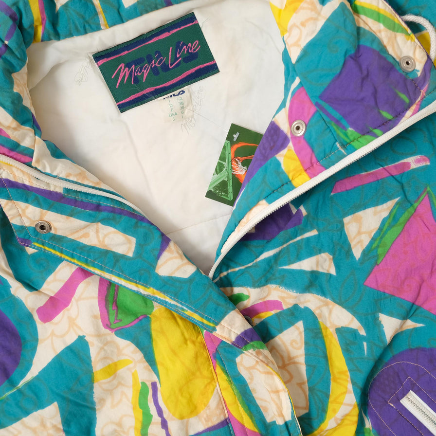 Vintage Women's Fila Magic Line Padded Jacket Medium 