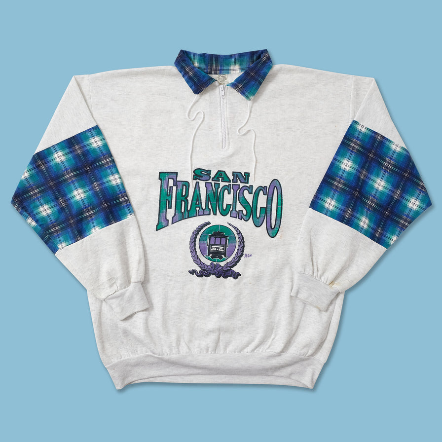 Vintage San Francisco Q-Zip Sweater XXLarge 