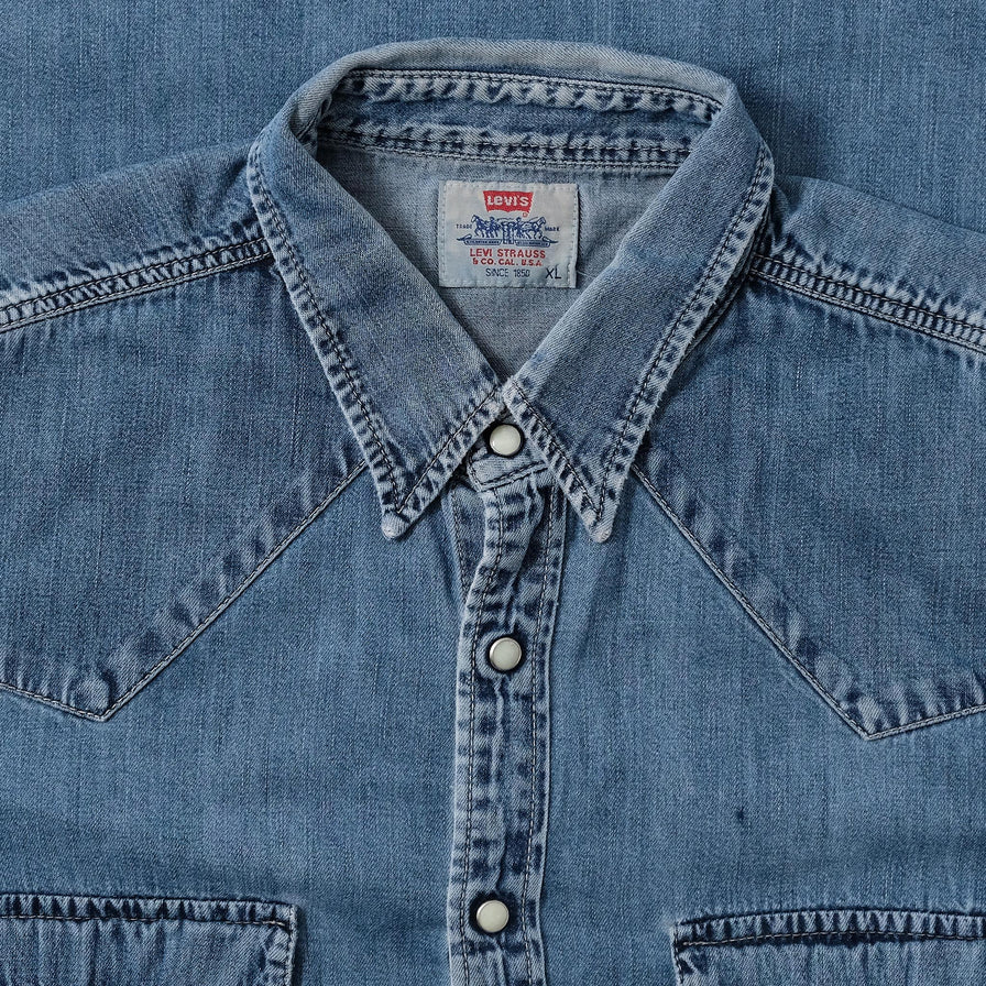 Mens levi hot sale denim shirts