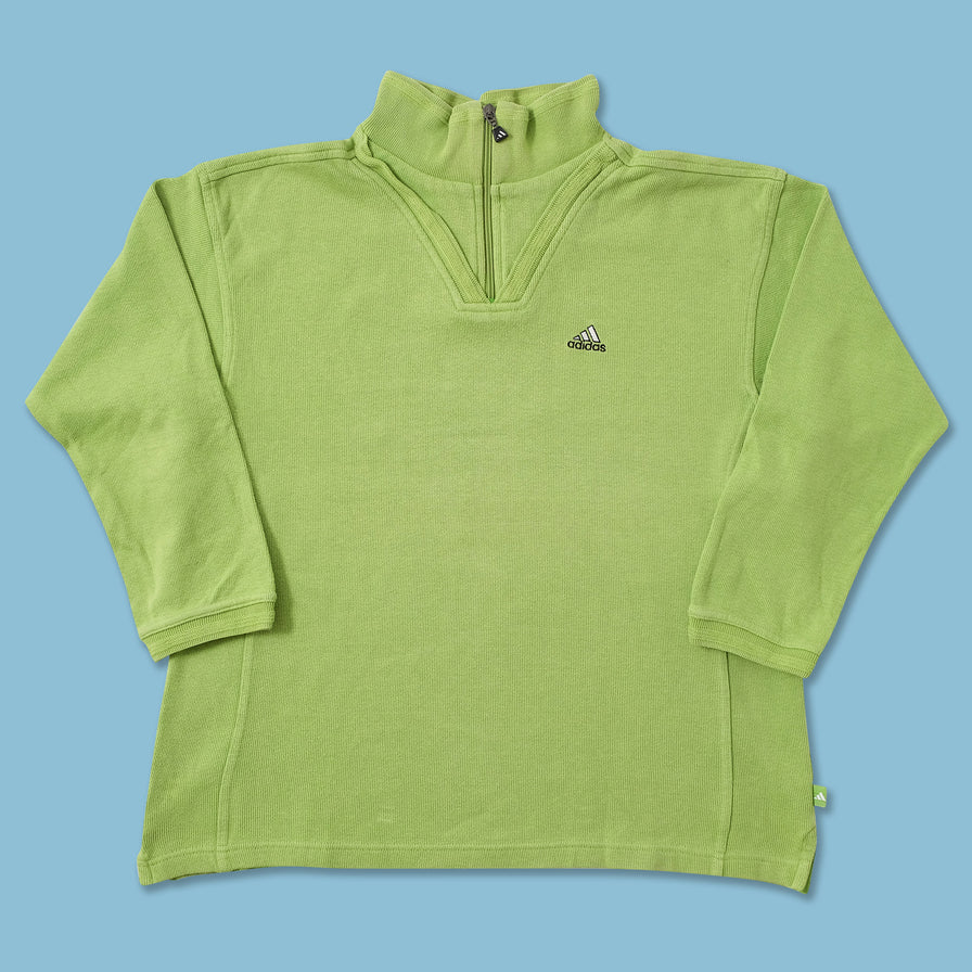 Women's Vintage adidas Q-Zip Sweater Medium 