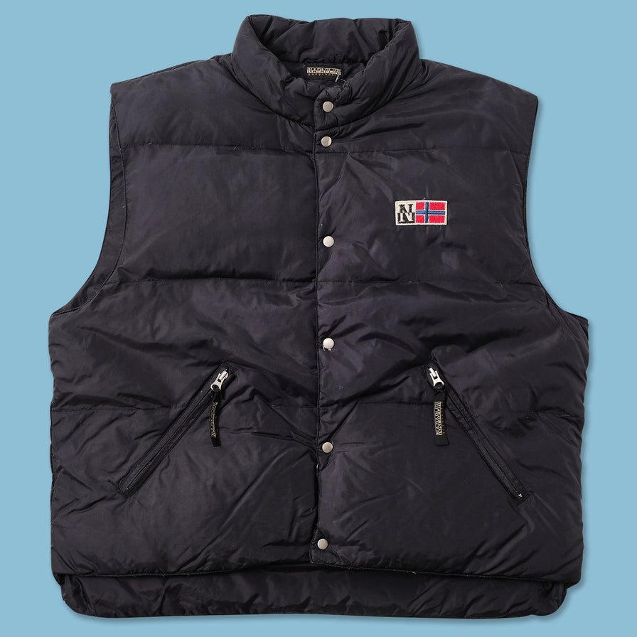 Vintage Napapijri Puffer Vest XLarge 