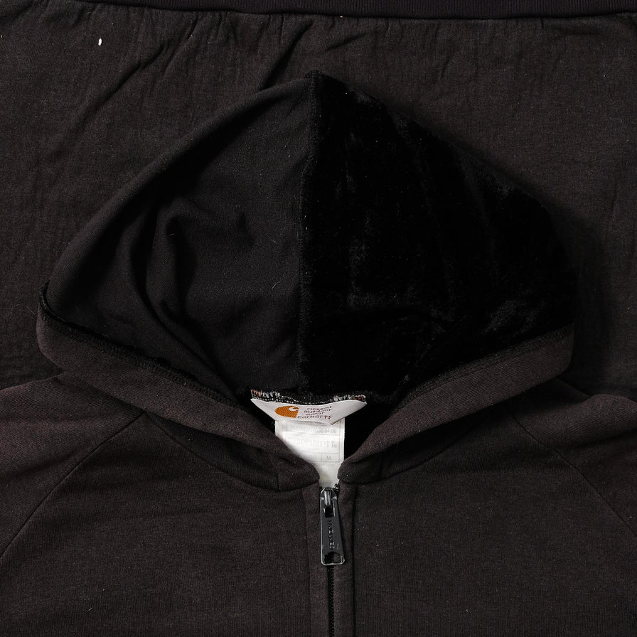 Vintage Carhartt Velour Lined Hooded Jacket Medium 
