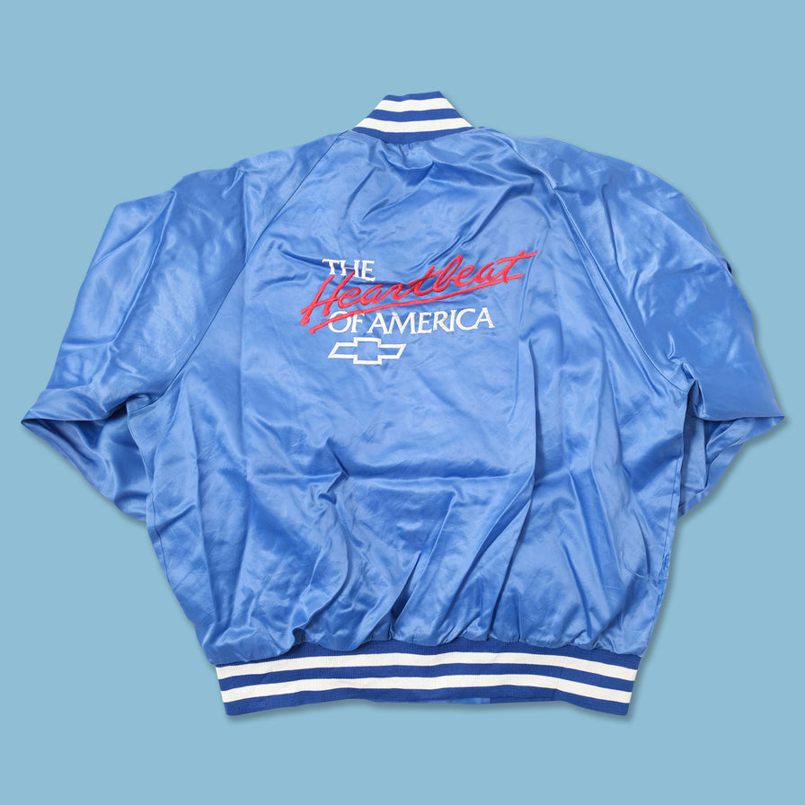 Vintage Chevrolet Satin College Jacket Large 