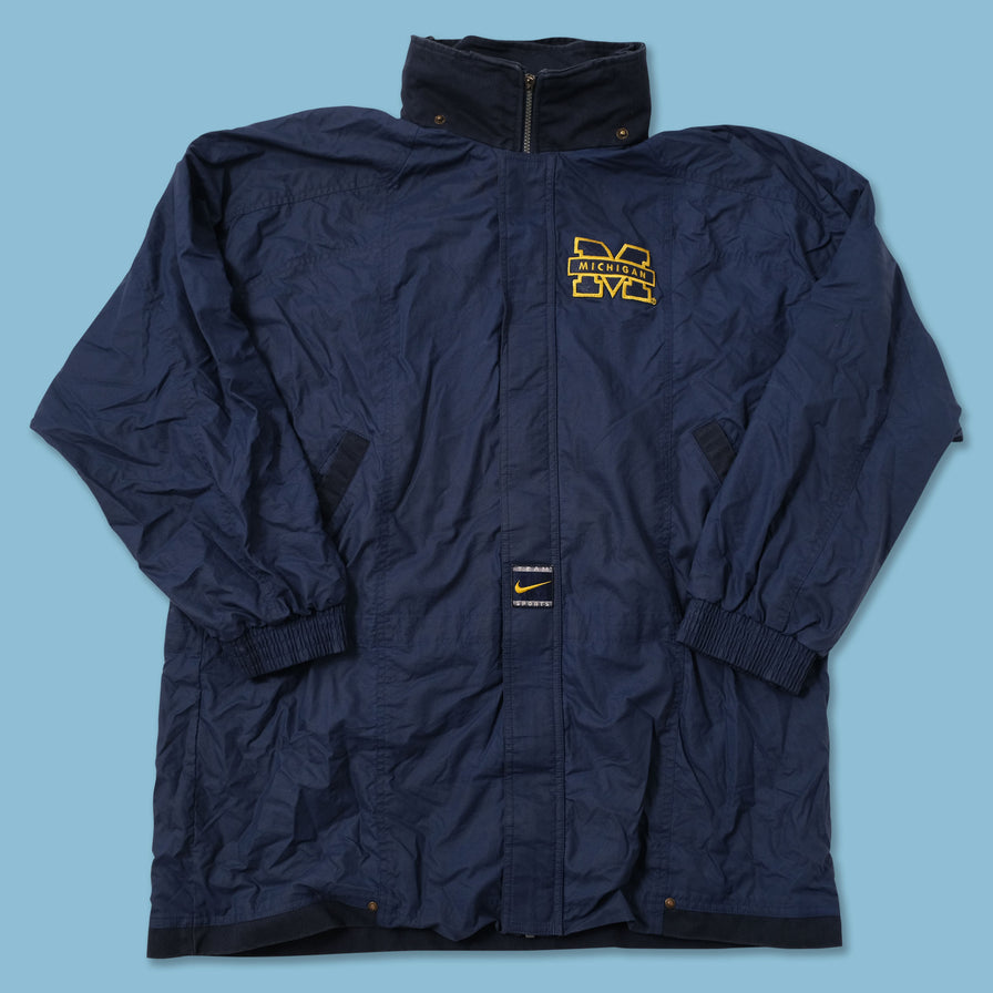 Vintage Nike Michigan Wolverines Light Jacket Large 